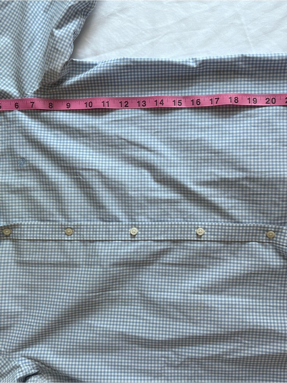 Ralph Lauren Light Blue White Gingham Dress Shirt - Picture 7 of 7